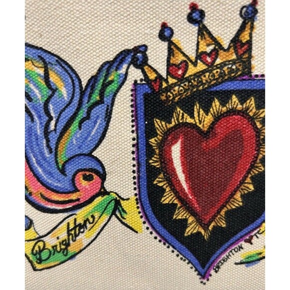 Brighton 2019 Love Art Paint Canvas Zippered Travel Pouch Makeup Wallet Festival - Picture 3 of 4
